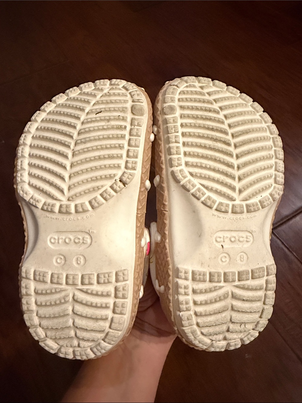 CROCS Kids Cream Clogs with Pastel Sprinkle Print and Ice Cream Charms - Picture 5 of 6